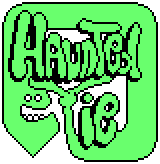 Domiverse Haunted Tie logo pixel